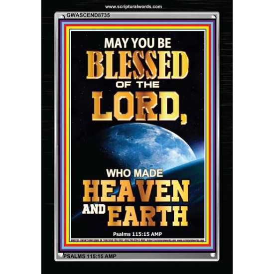 WHO MADE HEAVEN AND EARTH   Encouraging Bible Verses Framed   (GWASCEND8735)   