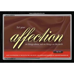 SET YOUR AFFECTION   Inspirational Bible Verses Framed   (GWASCEND876)   