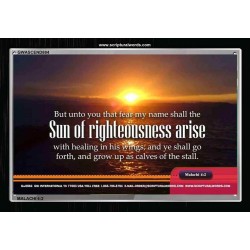 SUN OF RIGHTEOUSNESS ARISE   Framed Bible Verse Online   (GWASCEND884)   