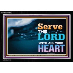 WITH ALL YOUR HEART   Framed Religious Wall Art    (GWASCEND8846L)   