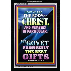 YE ARE THE BODY OF CHRIST   Bible Verses Framed Art   (GWASCEND8853)   "25x33"