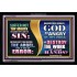 SIN NOT   Scripture Art Wooden Frame   (GWASCEND8899)   "33x25"