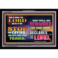 WIPE AWAY YOUR TEARS   Framed Sitting Room Wall Decoration   (GWASCEND8918)   "33x25"