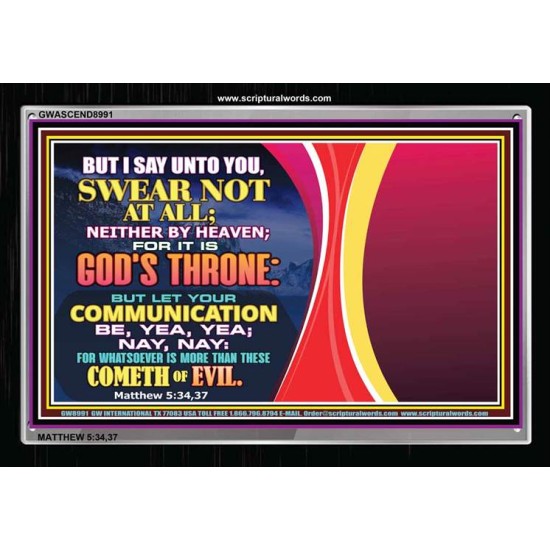 SWEARING AND CURSING   Scripture Frame Signs   (GWASCEND8991)   