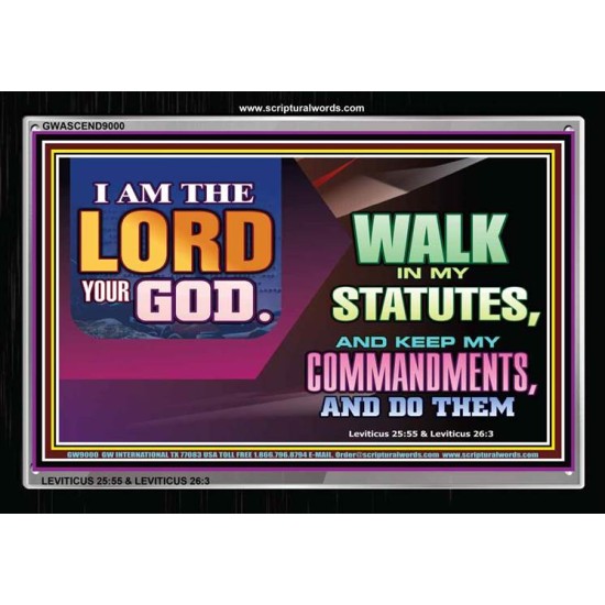 WALK IN MY STATUTES   Framed Sitting Room Wall Decoration   (GWASCEND9000)   