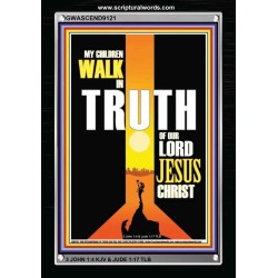 WALK IN THE TRUTH   Large Framed Scripture Wall Art   (GWASCEND9121)   "25x33"