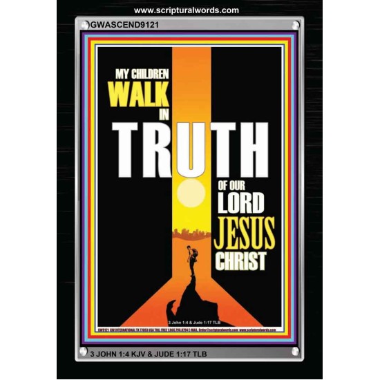 WALK IN THE TRUTH   Large Framed Scripture Wall Art   (GWASCEND9121)   