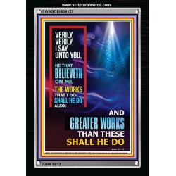 VERILY VERILY I SAY TO YOU   Frame Bible Verses Online   (GWASCEND9127)   "25x33"