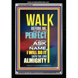 WALK BEFORE ME   Bible Verse Frames online   (GWASCEND9129)   "25x33"