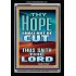 YOUR HOPE SHALL NOT BE CUT OFF   Inspirational Wall Art Wooden Frame   (GWASCEND9231)   "25x33"