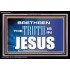 THE TRUTH IS IN JESUS   Large Frame Scripture Wall Art   (GWASCEND9292)   "33x25"