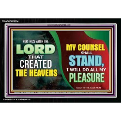 THE LORD COUNSEL STAND FOREVER   Unique Bible Verse Framed   (GWASCEND9354)   