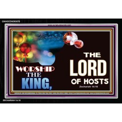 WORSHIP THE KING   Inspirational Bible Verses Framed   (GWASCEND9367B)   