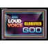 WITH A LOUD VOICE GLORIFIED GOD   Bible Verse Framed for Home   (GWASCEND9372)   "33x25"