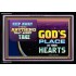 WHAT IS GOD'S PLACE IN YOUR HEART   Large Framed Scripture Wall Art   (GWASCEND9379)   "33x25"