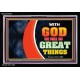 WITH GOD WE WILL DO GREAT THINGS   Large Framed Scriptural Wall Art   (GWASCEND9381)   