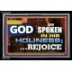 THE LORD HAS SPOKEN IN HIS HOLINESS   Framed Bible Verses Online   (GWASCEND9385)   