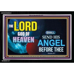 SEND HIS ANGEL BEFORE THEE   Framed Scripture Dcor   (GWASCEND9413)   