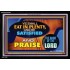 YE SHALL EAT IN PLENTY AND BE SATISFIED   Framed Religious Wall Art    (GWASCEND9486)   "33x25"