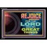 THE LORD WILL DO GREAT THINGS   Framed Religious Wall Art Acrylic Glass   (GWASCEND9495)   "33x25"