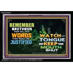 WATCH YOUR TONGUE KEEP MOUTH SHUT   Wall Art Poster   (GWASCEND9513)   