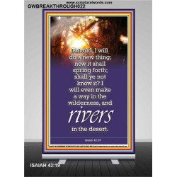 A NEW THING DIVINE BREAKTHROUGH   Printable Bible Verses to Framed   (GWBREAKTHROUGH022)   