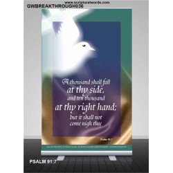 THOUSAND SHALL FALL AT THY SIDE   Bible Verses Frame for Home Online   (GWBREAKTHROUGH036)   