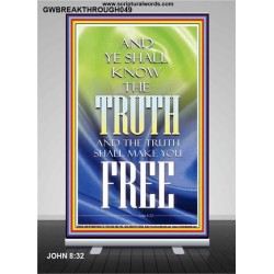 THE TRUTH SHALL MAKE YOU FREE   Scriptural Wall Art   (GWBREAKTHROUGH049)   