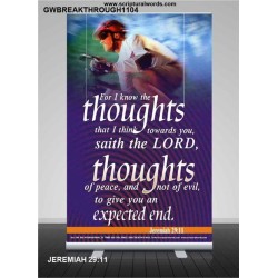 THE THOUGHTS OF PEACE   Inspirational Wall Art Poster   (GWBREAKTHROUGH1104)   