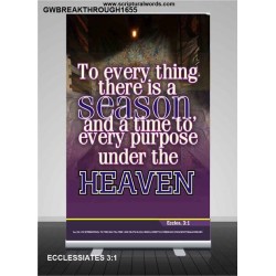THERE IS A SEASON   Bible Verses  Picture Frame Gift   (GWBREAKTHROUGH1655)   