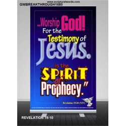 WORSHIP GOD   Bible Verse Framed for Home Online   (GWBREAKTHROUGH1680)   
