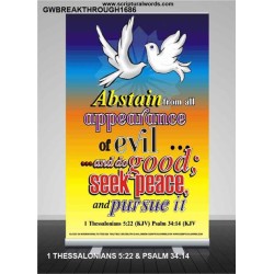 ABSTAIN FROM ALL APPEARANCE OF EVIL   Bible Verses Framed Art Prints   (GWBREAKTHROUGH1686)   