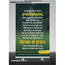 THRONE OF GRACE   Christian Quote Frame   (GWBREAKTHROUGH303)   