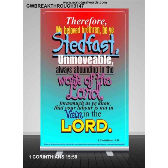 ABOUNDING IN THE WORK OF THE LORD   Inspiration Frame   (GWBREAKTHROUGH3147)   