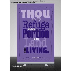 THOU ART MY REFUGE AND MY PORTION   Biblical Paintings Acrylic Glass Frame   (GWBREAKTHROUGH3159)   