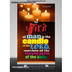 THE SPIRIT OF MAN IS THE CANDLE OF THE LORD   Framed Hallway Wall Decoration   (GWBREAKTHROUGH3355)   