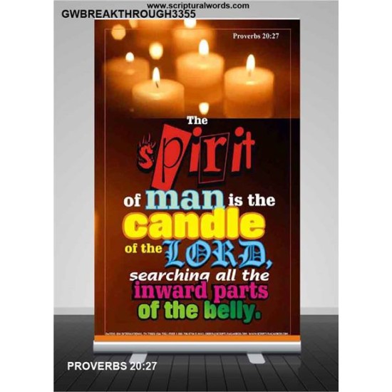 THE SPIRIT OF MAN IS THE CANDLE OF THE LORD   Framed Hallway Wall Decoration   (GWBREAKTHROUGH3355)   
