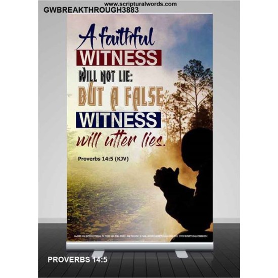 A FAITHFUL WITNESS   Encouraging Bible Verse Frame   (GWBREAKTHROUGH3883)   