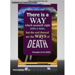 THERE IS A WAY THAT SEEMETH RIGHT   Framed Religious Wall Art    (GWBREAKTHROUGH4694)   