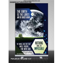 THE WORLD AND THEY THAT DWELL THEREIN   Bible Verse Framed for Home   (GWBREAKTHROUGH5160)   