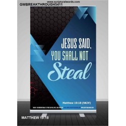 YOU SHALL NOT STEAL   Bible Verses Framed for Home Online   (GWBREAKTHROUGH5411)   