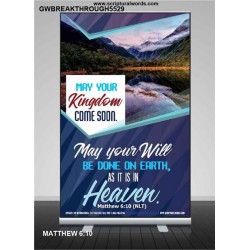 YOUR WILL BE DONE ON EARTH   Contemporary Christian Wall Art Frame   (GWBREAKTHROUGH5529)   