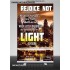 A LIGHT   Scripture Art Acrylic Glass Frame   (GWBREAKTHROUGH6385)   "5x34"