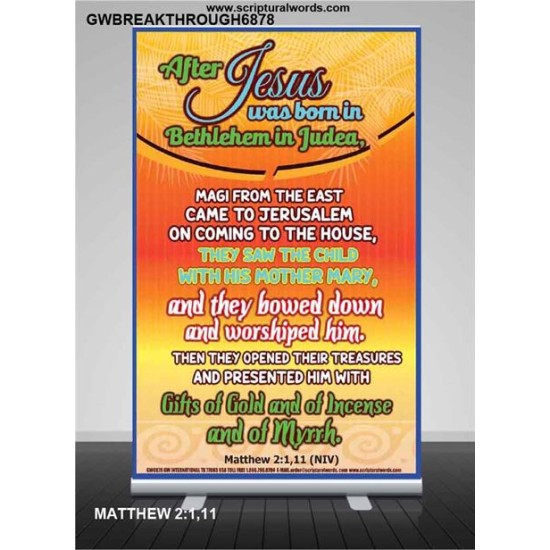 THEY BOWED DOWN AND WORSHIPED HIM   Scripture Art Wooden Frame   (GWBREAKTHROUGH6878)   
