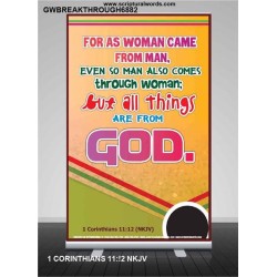 ALL THINGS ARE FROM GOD   Scriptural Portrait Wooden Frame   (GWBREAKTHROUGH6882)   