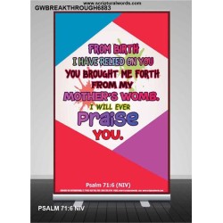 YOU BROUGHT ME FROM MY MOTHERS WOMB   Biblical Art Acrylic Glass Frame    (GWBREAKTHROUGH6883)   