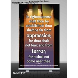 YOU SHALL BE FAR FROM OPPRESSION   Bible Verses Frame Online   (GWBREAKTHROUGH718)   