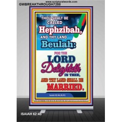 THOU SHALL BE CALLED HEPHZIBAH   Encouraging Bible Verse Framed   (GWBREAKTHROUGH7288)   