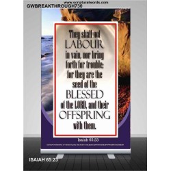 YOU SHALL NOT LABOUR IN VAIN   Bible Verse Frame Art Prints   (GWBREAKTHROUGH730)   
