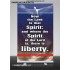 THE SPIRIT OF THE LORD GIVES LIBERTY   Scripture Wall Art   (GWBREAKTHROUGH732)   "5x34"